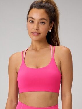 {BRAND NEW🏷️ } Women’s Hot Pink Double-Strap Sports Bralette + Sweatpants set